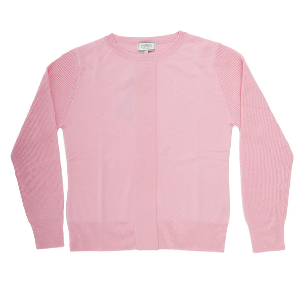 100% Cashmere Ladies Cardigan Sweater Strawberry Pink