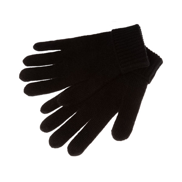 Ladies Plain Lambswool Mix Glove Black