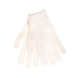Ladies Plain Lambswool Mix Glove White