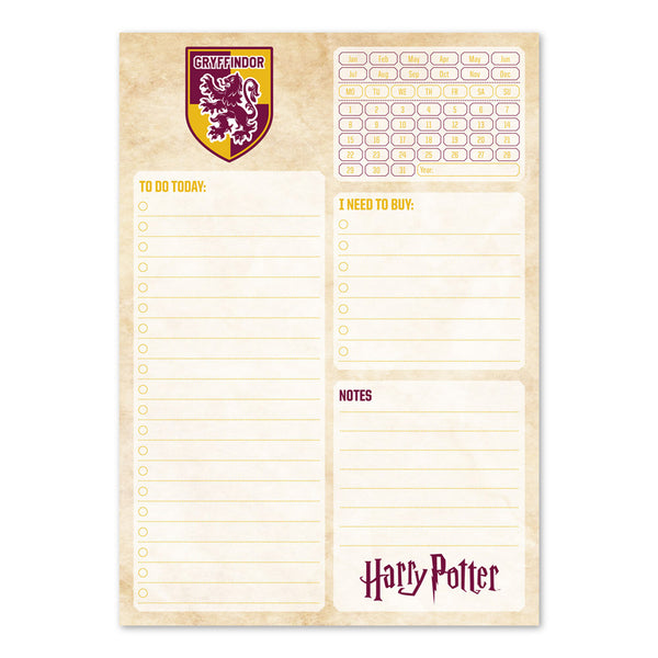 Notepad Harry Potter Gryffindor