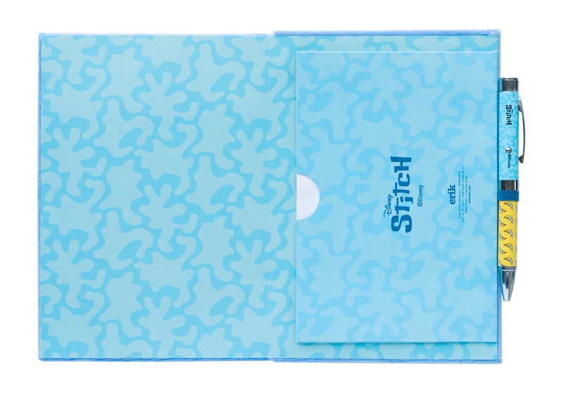 Stitch Tropical Plush Cover Notebook/Pen