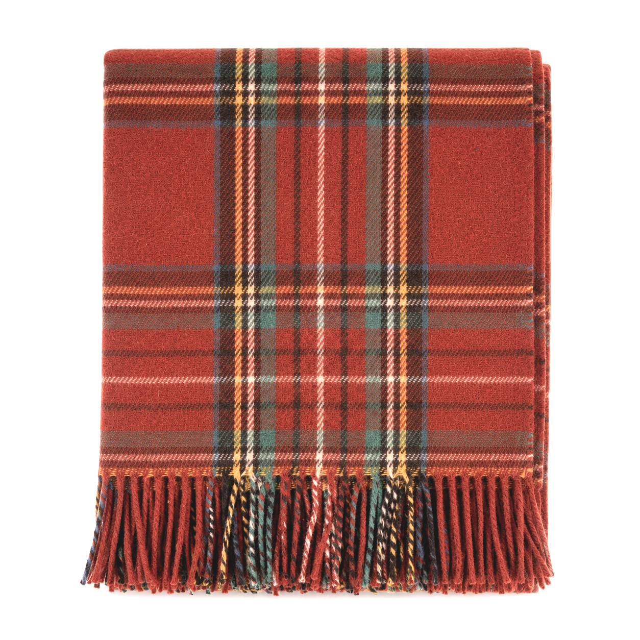 Balmoral Highland Wool Blend Scottish Tartan Blanket Throw - Recycled Wool - 155 x 190 cm - STEWART ROYAL ANTIQUE