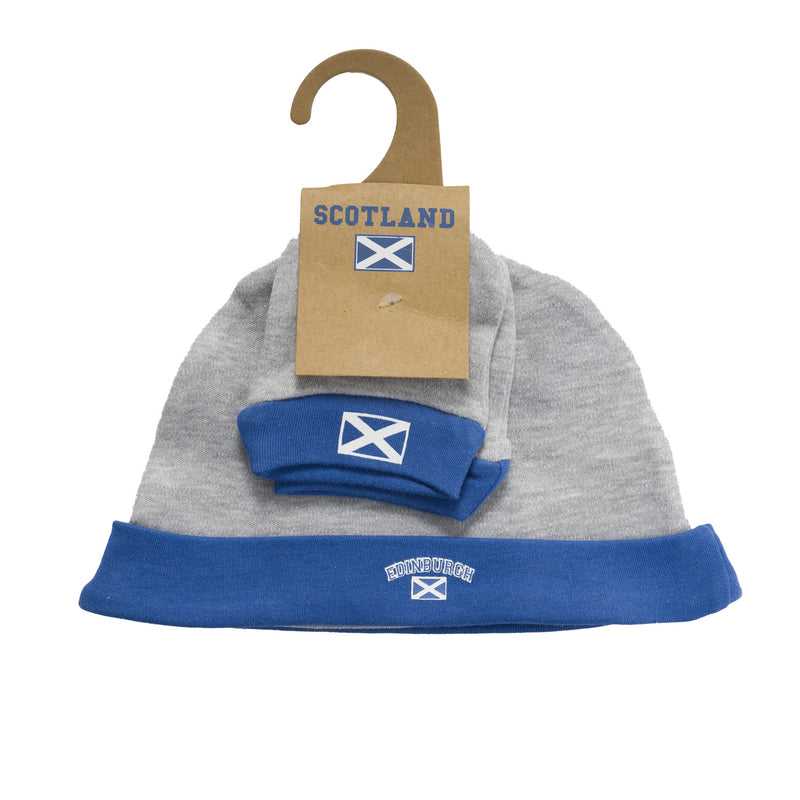 Edinburgh Baby Mitten + Cap