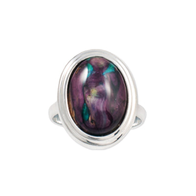 Heathergem Silver Plated Oval Ring
