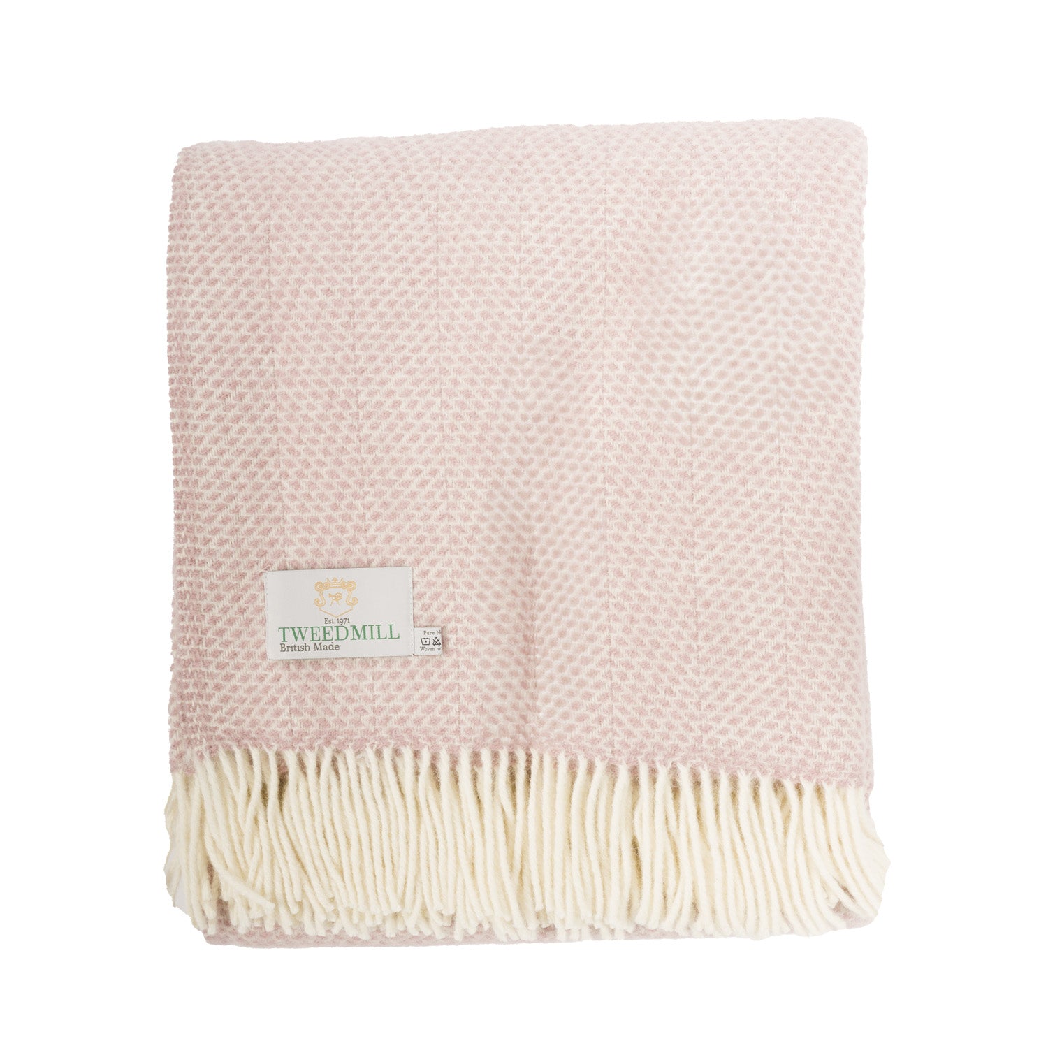 Lifestyle Beehive Throw Dusky Pink Tartan Weaving Mill