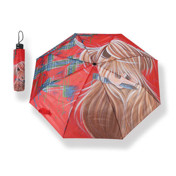 Tartan Paint Folding Umbrella