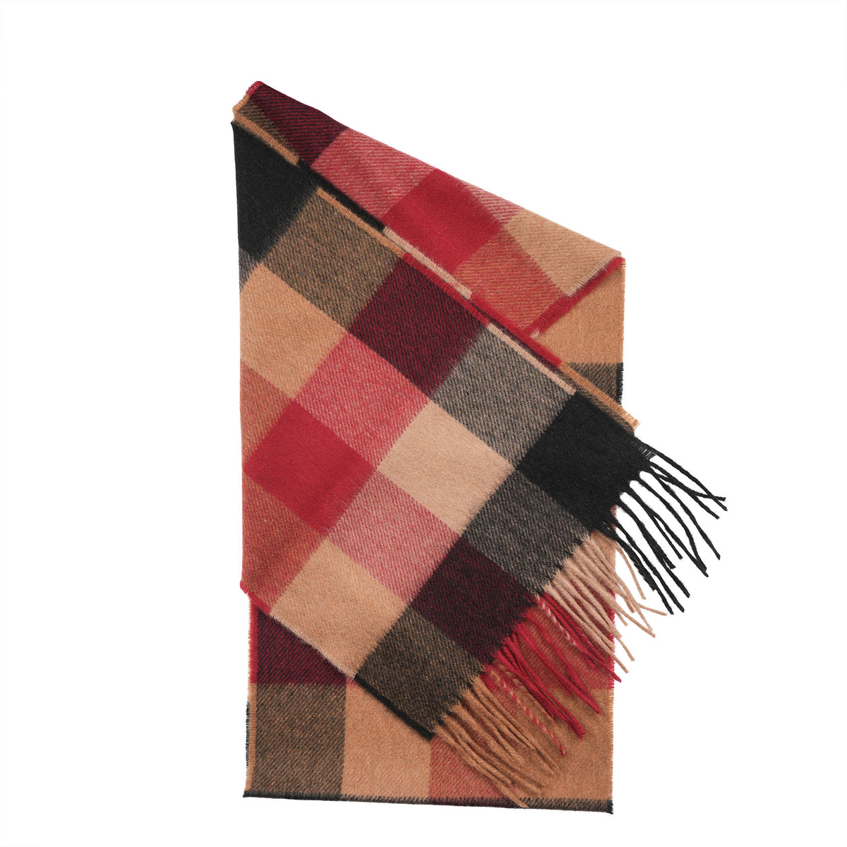 Tartan Weaving Mill 100% Pure Cashmere Scarf – Made in Scotland - Vicuna Block