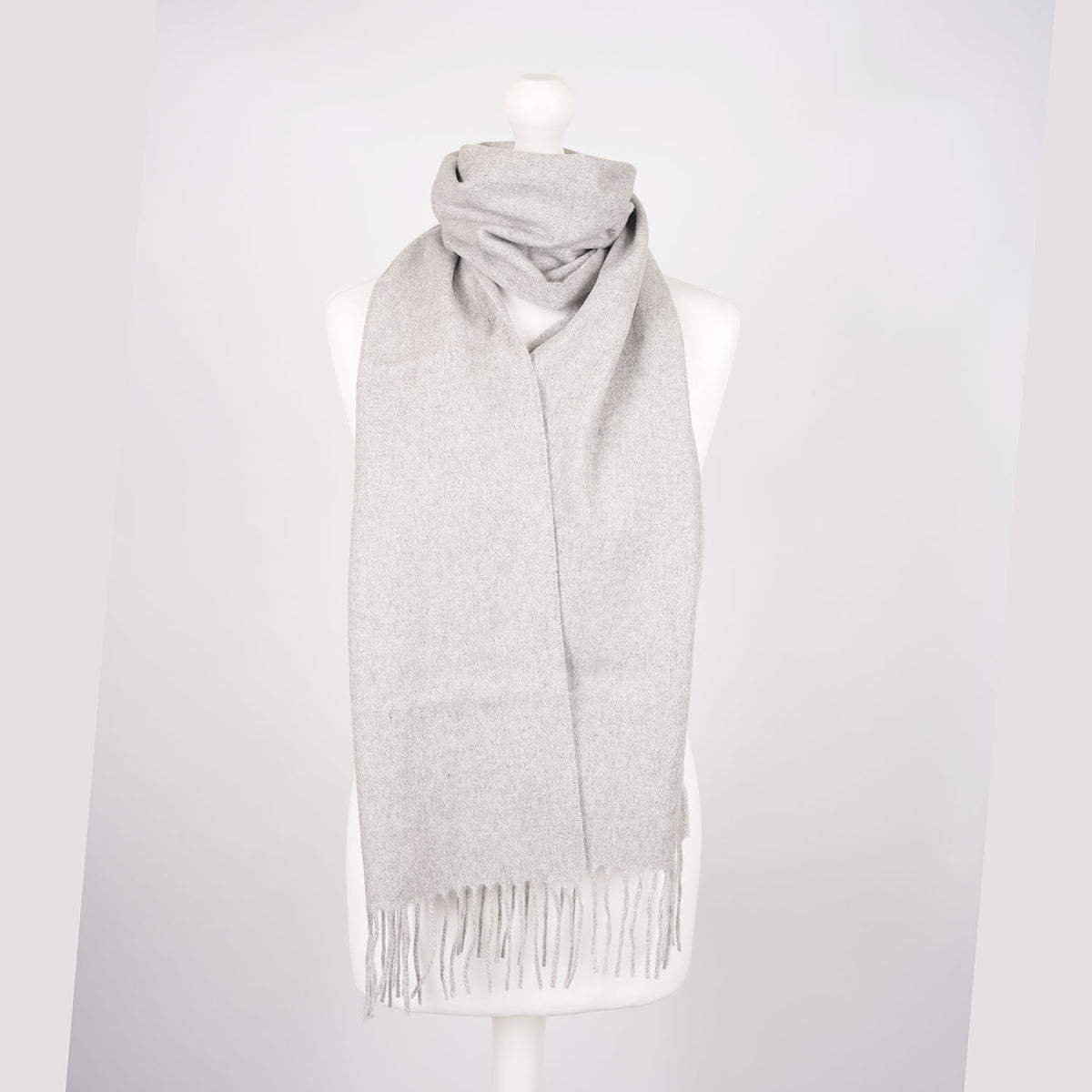 Tartan Weaving Mill 100% Pure Cashmere Scarf – Made in Scotland - LIGHT GREY