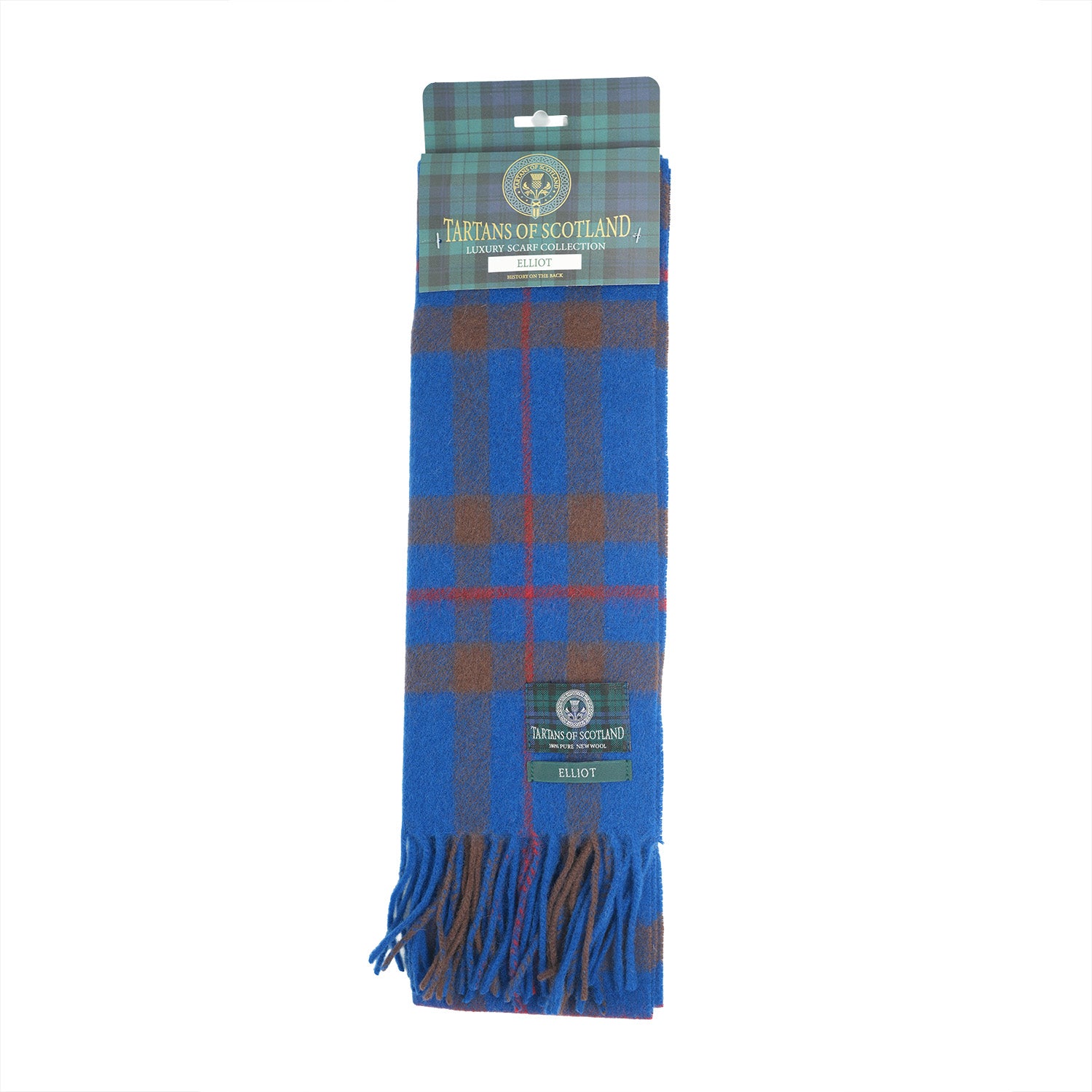 Tartan of Scotland 100% Pure New Wool Clan Scarf - Elliot