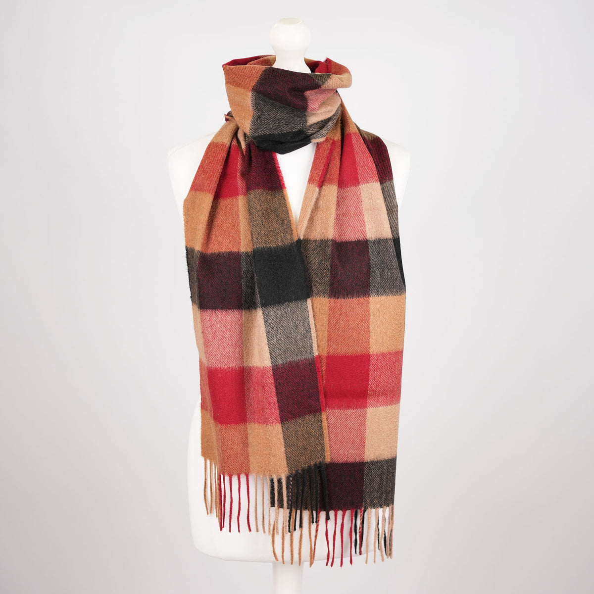 Tartan Weaving Mill 100% Pure Cashmere Scarf – Made in Scotland - Vicuna Block