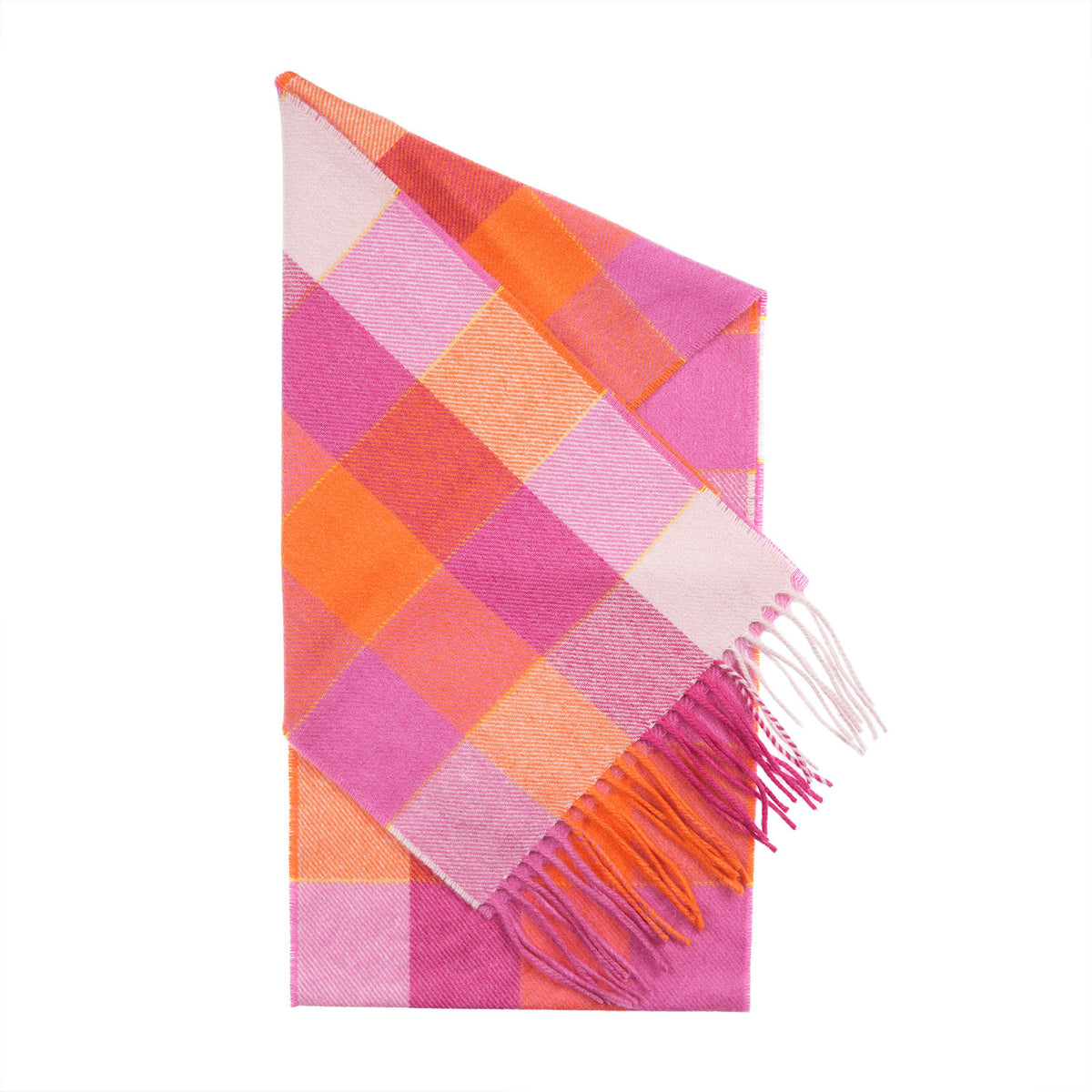 Tartan Weaving Mill 100% Pure Cashmere Scarf – Made in Scotland - SUMMER BLOCK SCARF