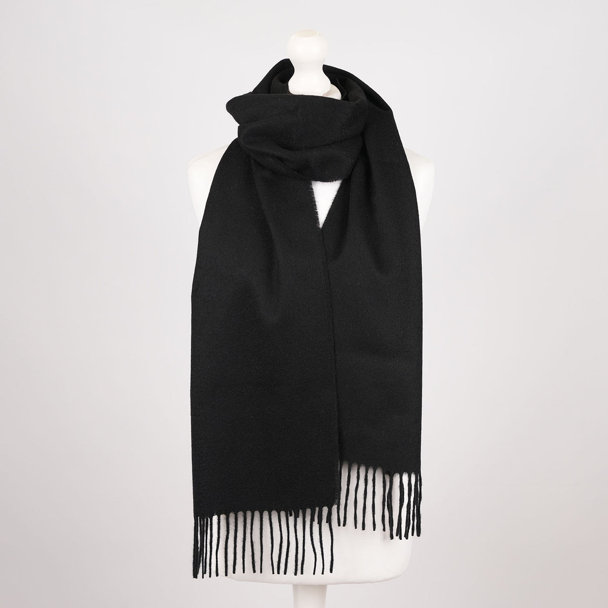 Tartan Weaving Mill 100% Pure Cashmere Scarf – Made in Scotland - Black