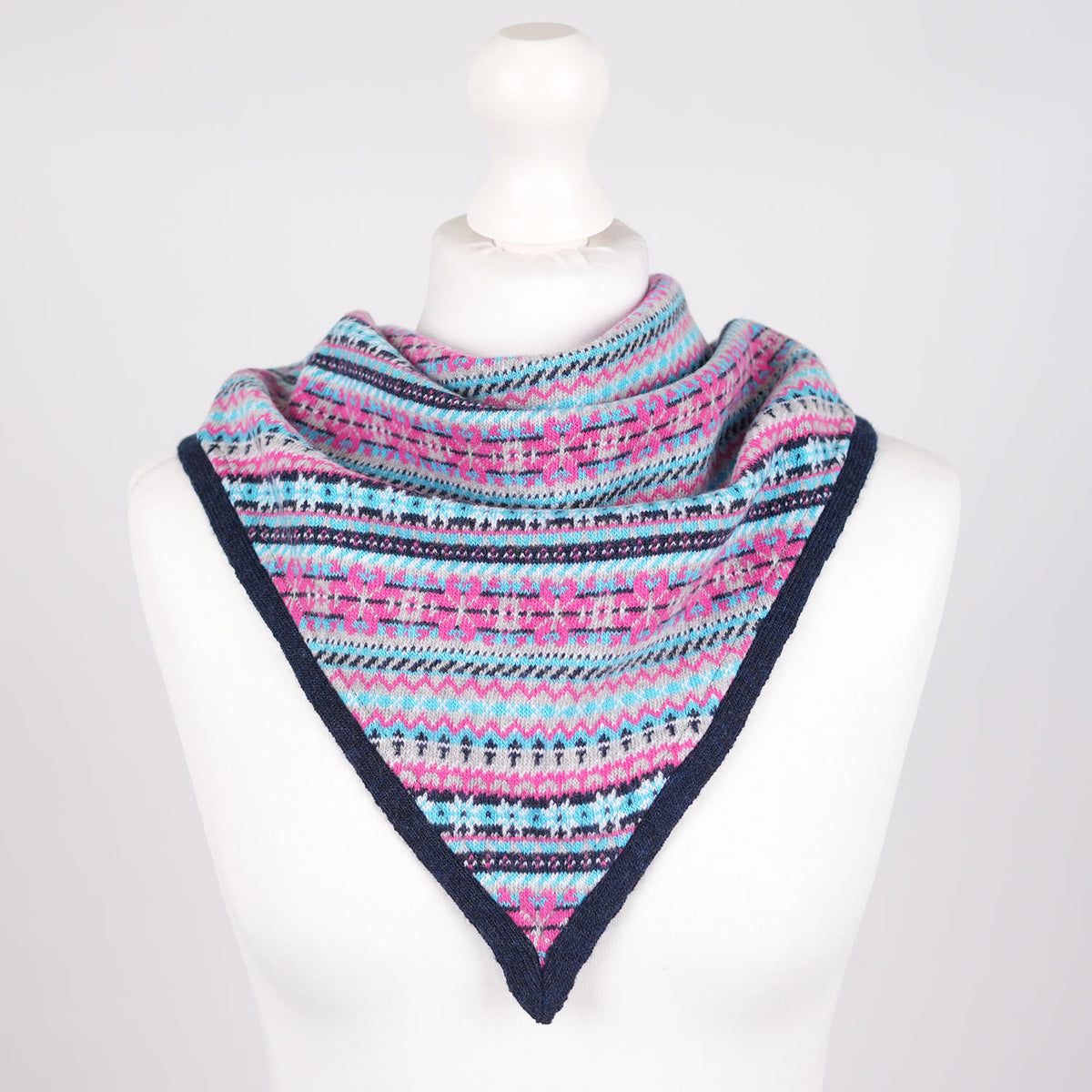 Women’s Lambswool Fair Isle Neck Scarf – Made in Scotland - COSMOS