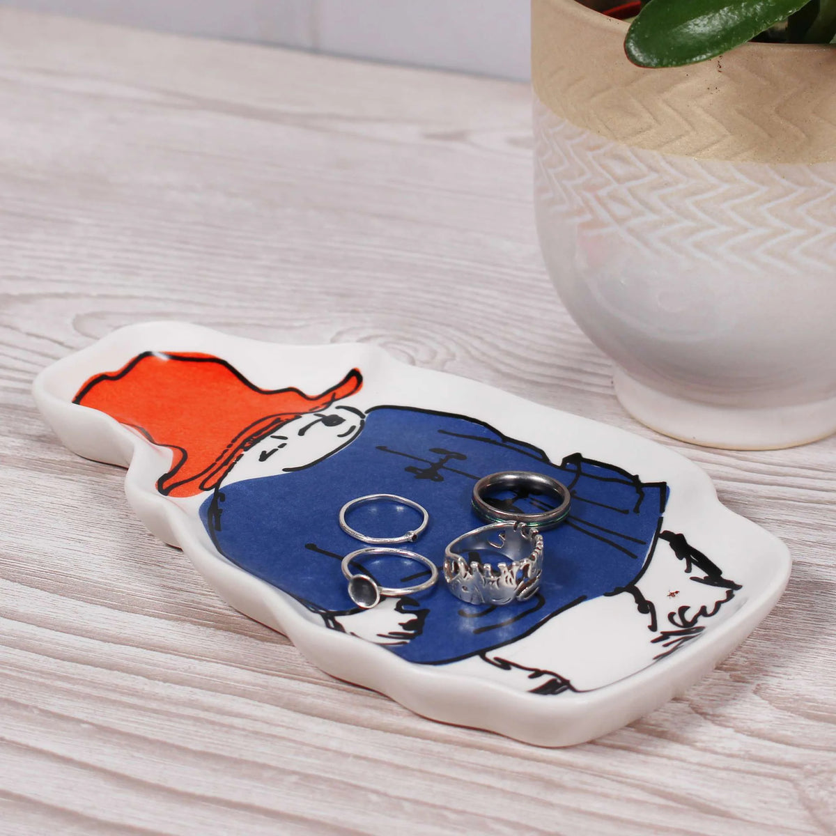 Paddington Bear Shaped Ceramic Trinket Dish – 18cm