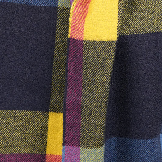 Tartan Weaving Mill 100% Pure Cashmere Scarf – Made in Scotland - MIDDLETON CHECK FESTIVAL FUCHSIA
