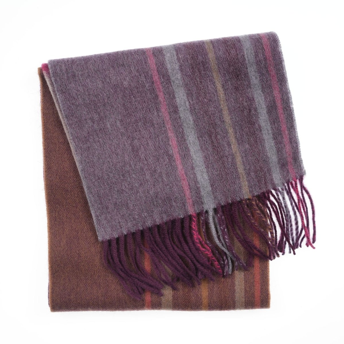 Edinburgh 100% Lambswool Scarf – Premium Soft Wool Wrap - BARCODE CHECK - WINEBERRY