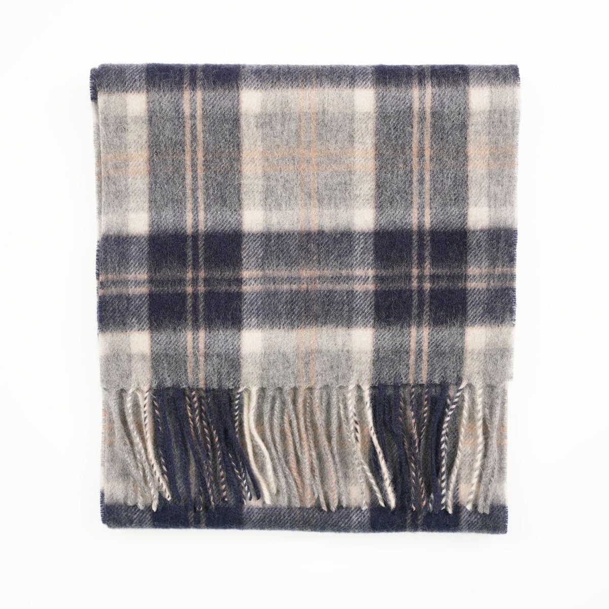 Edinburgh 100% Lambswool Scarf – Premium Soft Wool Wrap - BANNOCKBANE SILVER