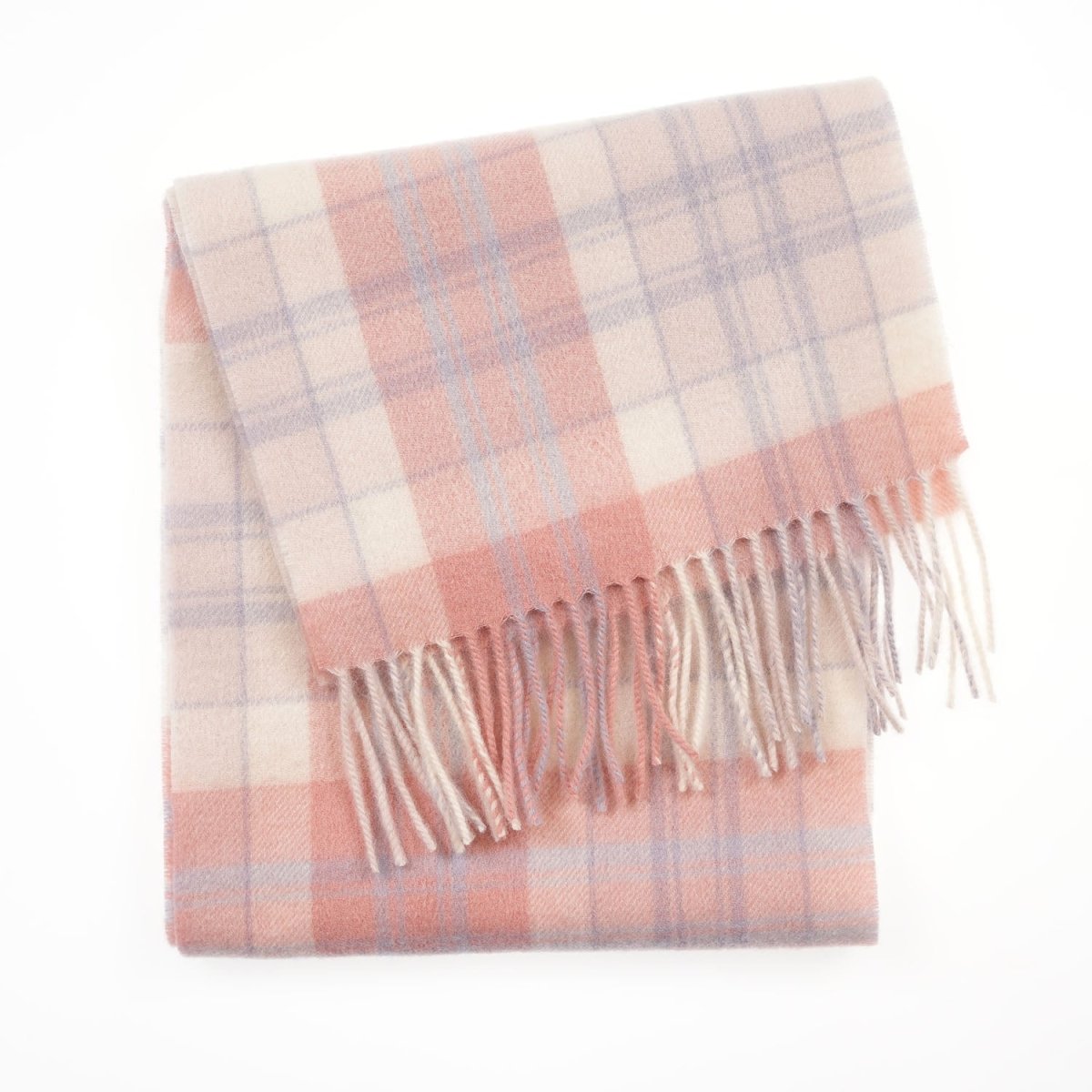 Edinburgh 100% Lambswool Scarf – Premium Soft Wool Wrap - MACDONALD WHITE MIX