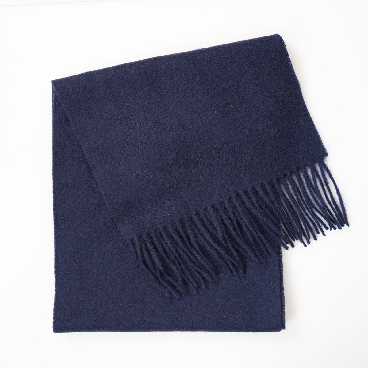 Edinburgh 100% Lambswool Scarf – Premium Soft Wool Wrap - NAVY