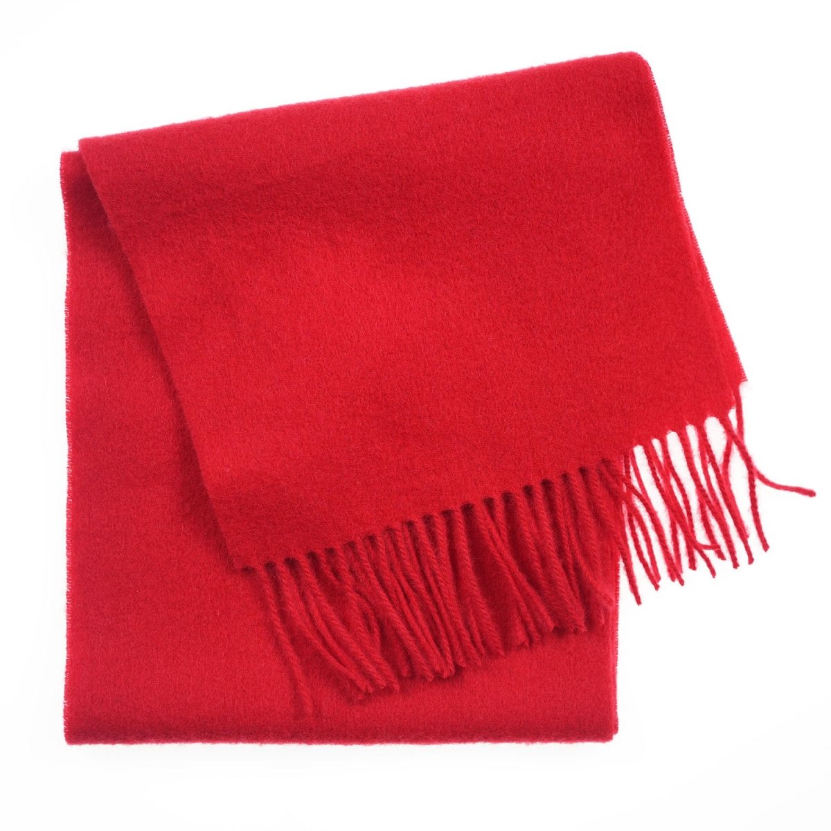 Edinburgh 100% Lambswool Scarf – Premium Soft Wool Wrap - RED ROUGE