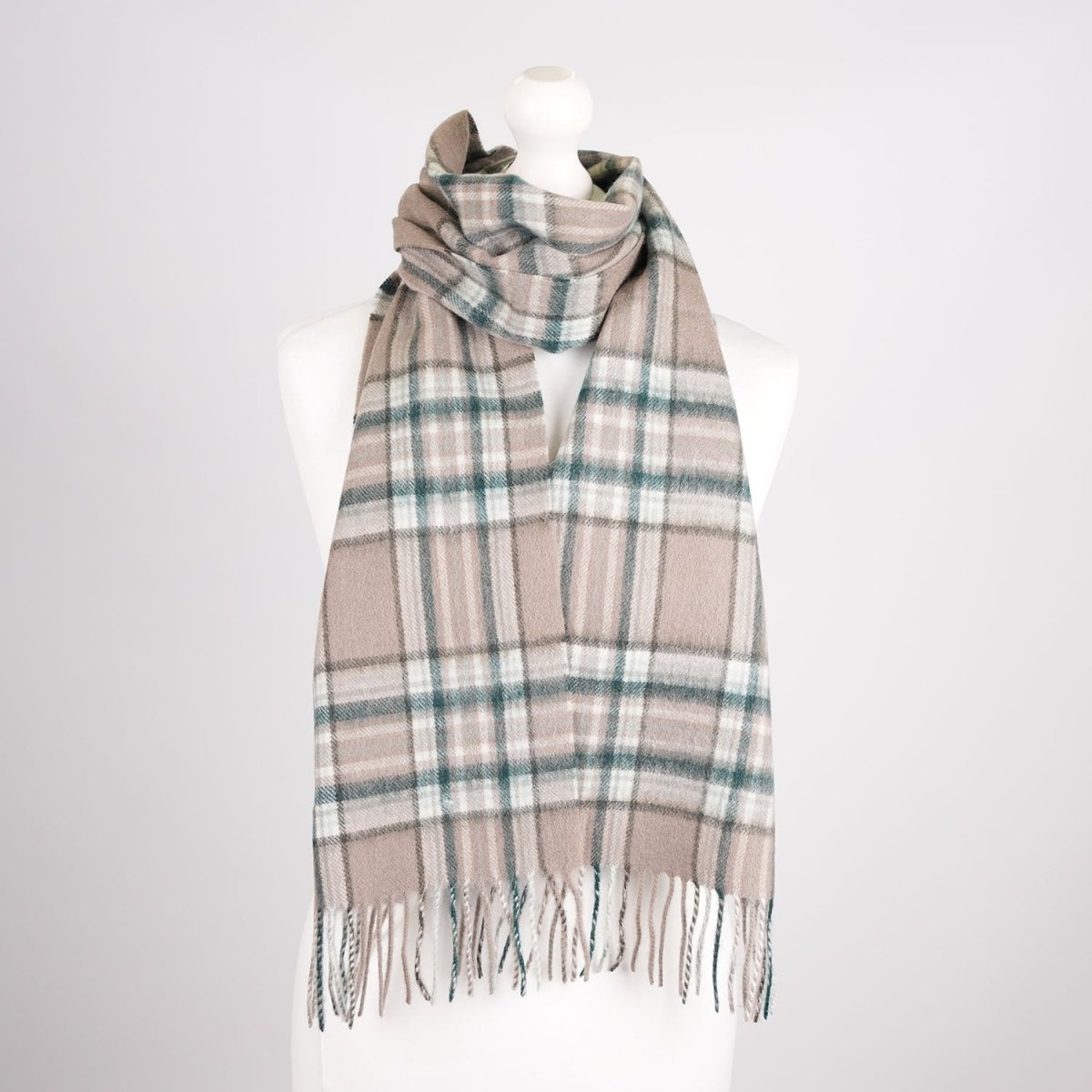 Edinburgh 100% Lambswool Scarf – Premium Soft Wool Wrap - ROYAL STEWART VINTAGE PINK