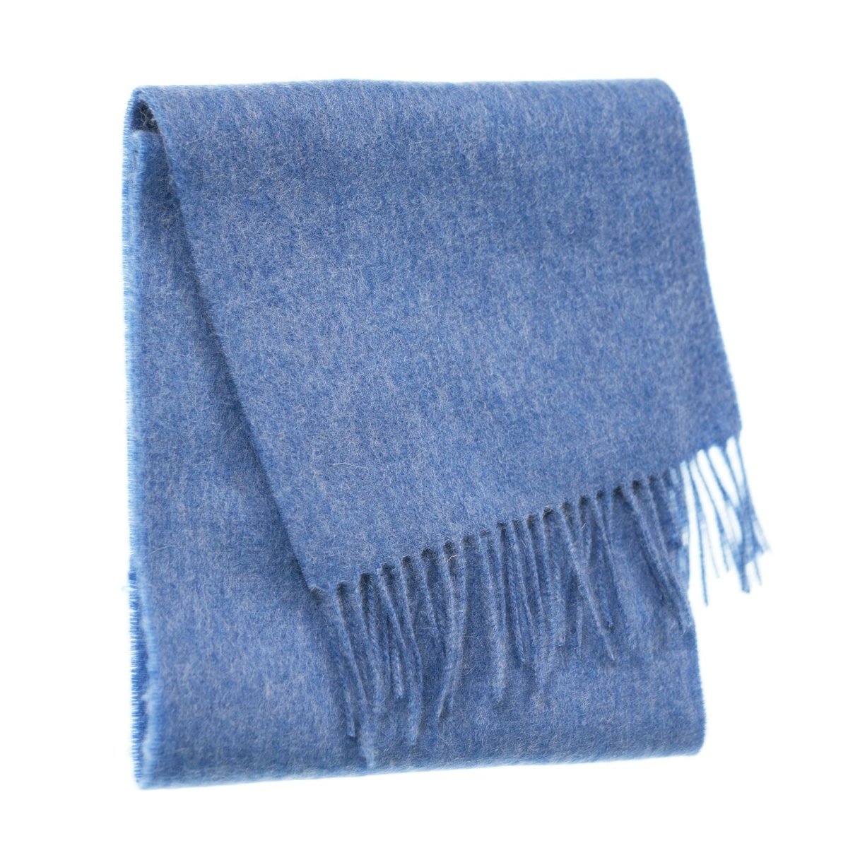 Edinburgh 100% Lambswool Scarf – Premium Soft Wool Wrap - SOFT DENIM