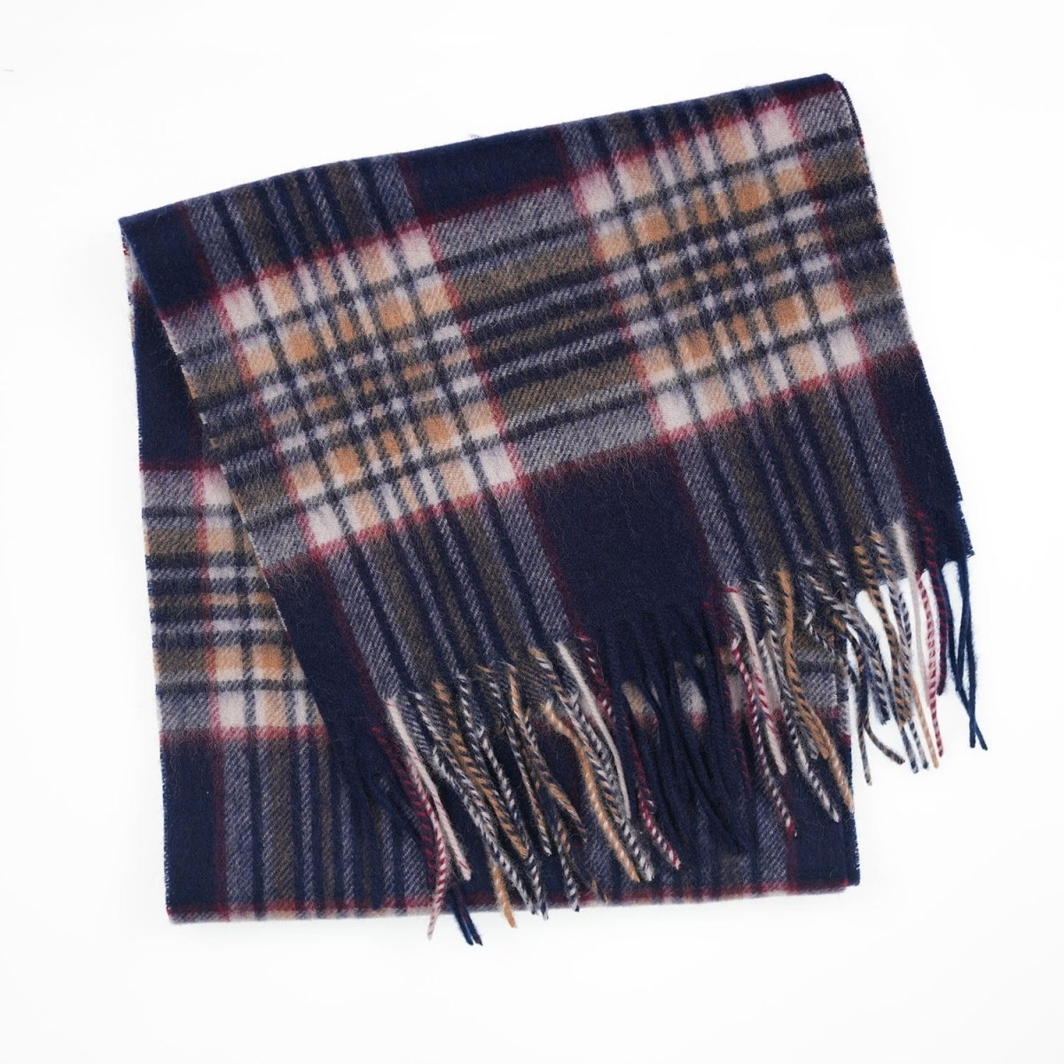 Edinburgh 100% Lambswool Scarf – Premium Soft Wool Wrap - STEWART NAVY