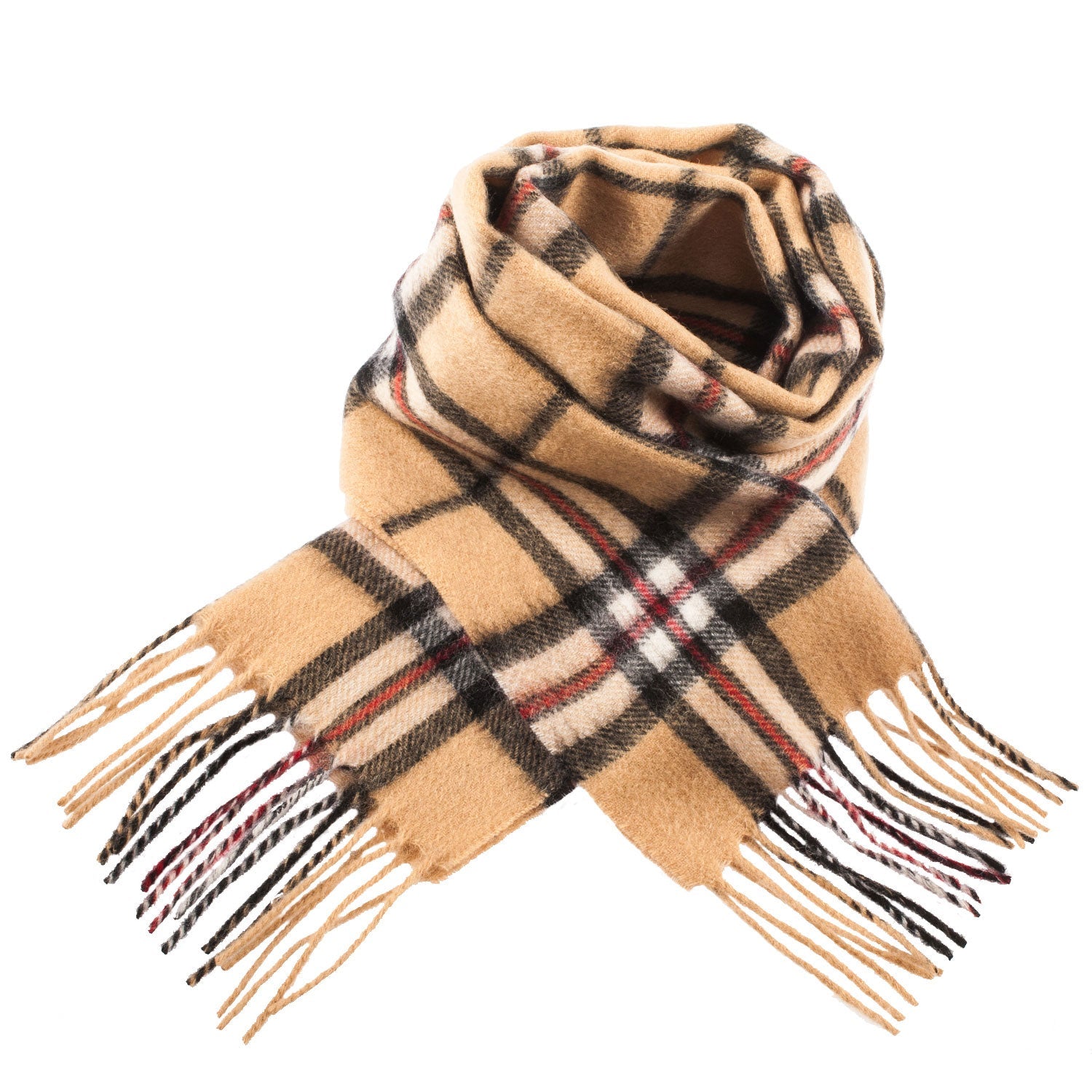 Edinburgh 100% Lambswool Scarf – Premium Soft Wool Wrap - THOMSON CAMEL