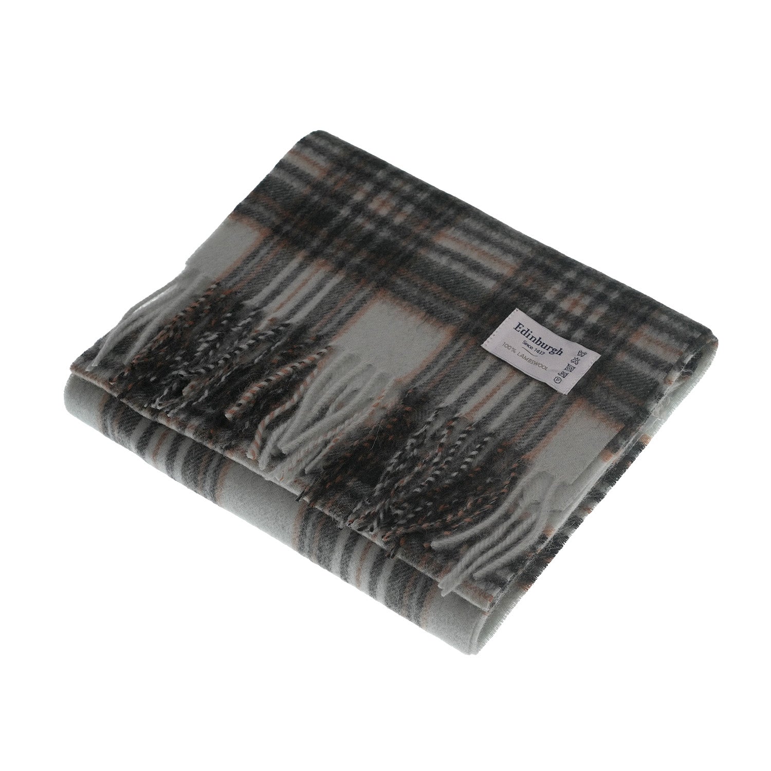 Edinburgh 100% Lambswool Scarf – Premium Soft Wool Wrap - ROYAL STEWART VINTAGE DUCK EGG