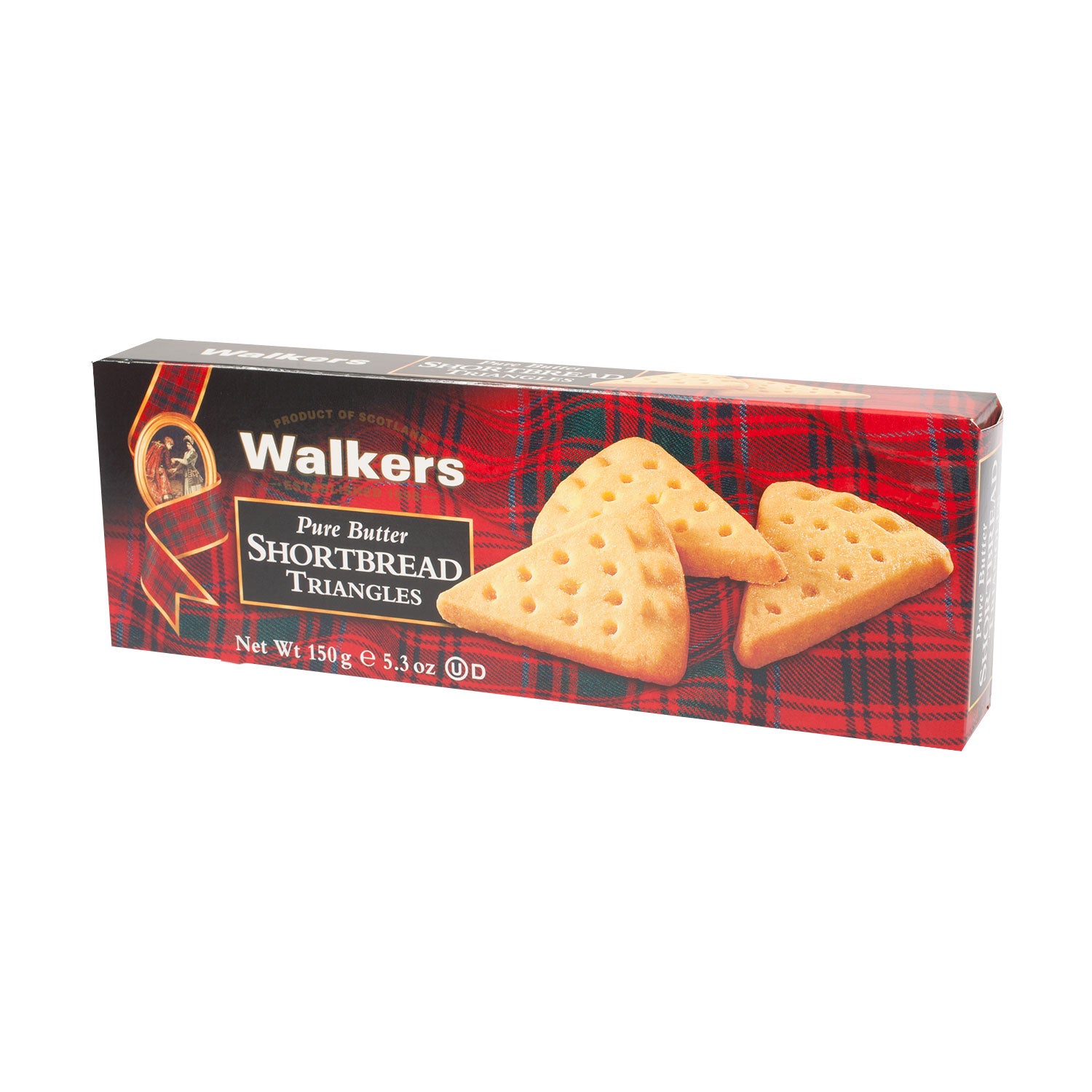 150G Carton Walkers Shortbread Triangles Tartan Weaving Mill