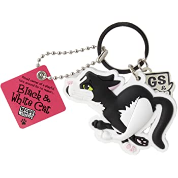 Top Dog/Cat Keyring Black & White Cat