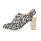 Women's 127103 Leather Block Heel Shoe