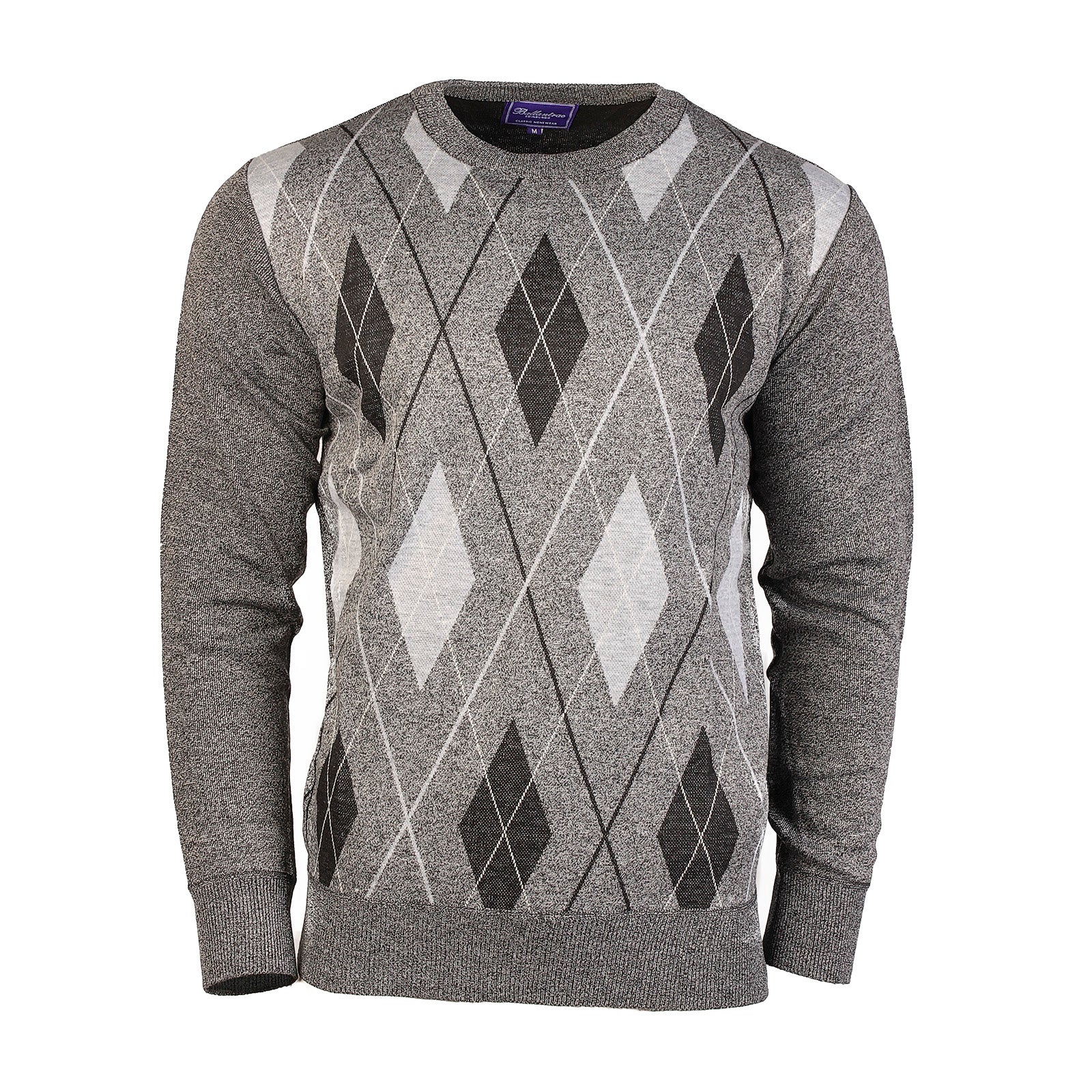 Argyle Ballantrae Jumper Crew Neck Light Grey Melange