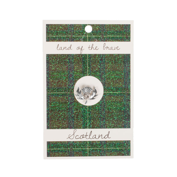 Thistle Pin With Land Of The Brave Card