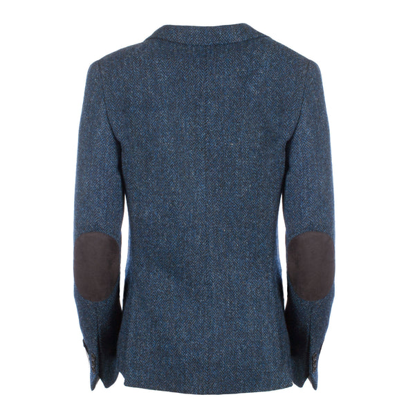 Harris Tweed Ladies Jacket - Iona Blue Herringbone
