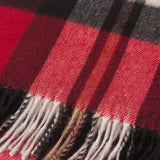 100% Cashmere Scarf Made In Scotland Amplified Thomson Red