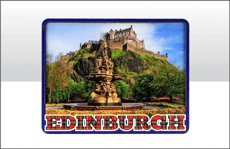 Edinburgh Castle Wood Magnet