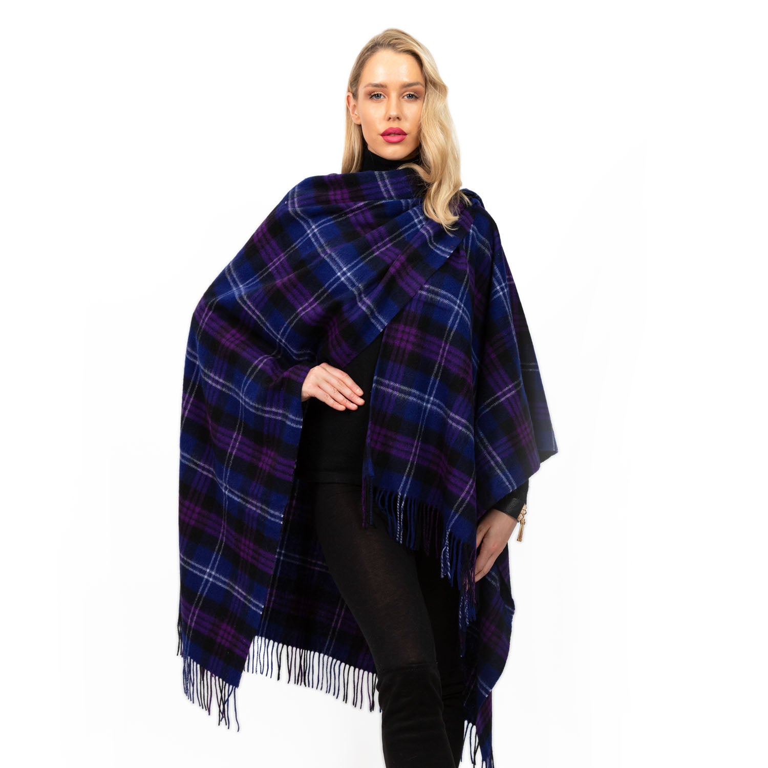 Edinburgh Lambswool Long Tartan Cape Heritage Of Scotland