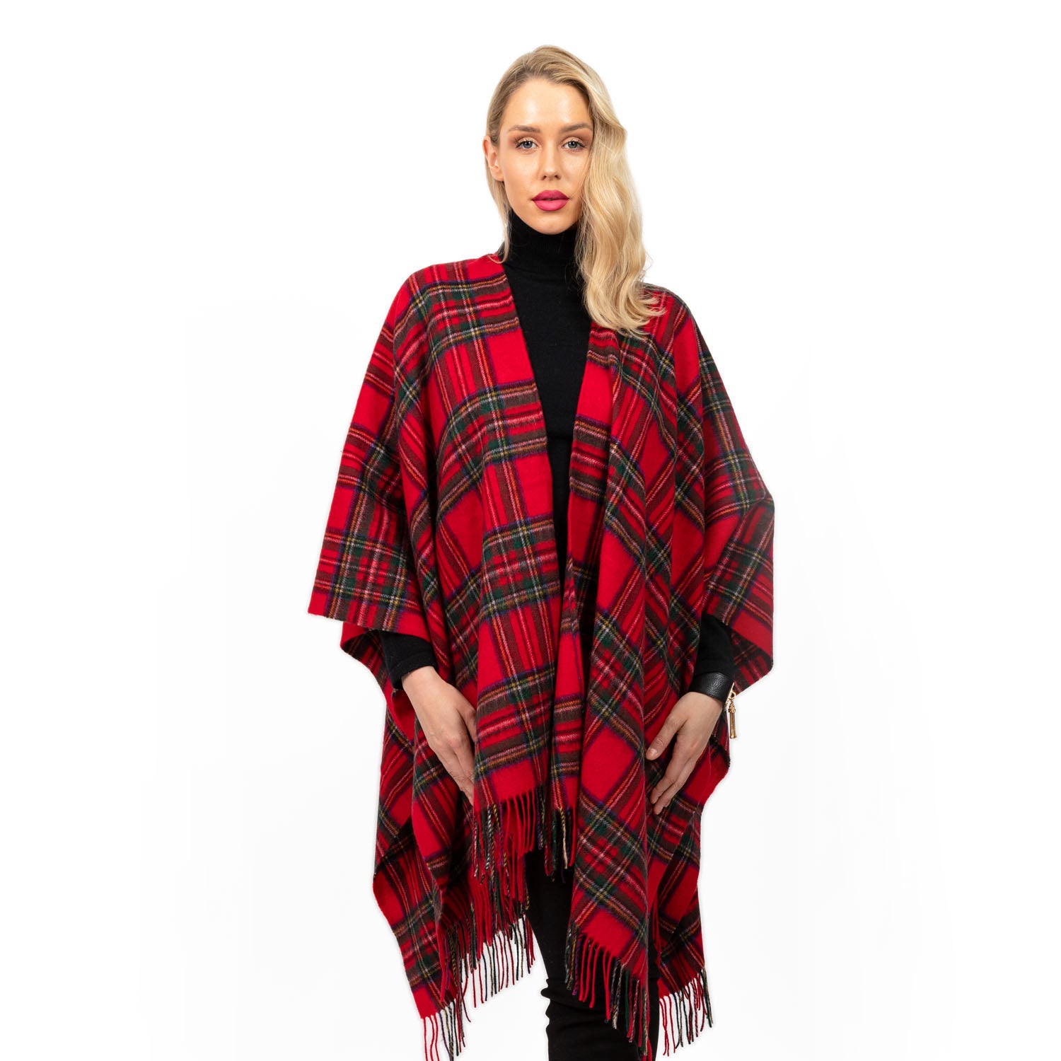 Edinburgh Lambswool Long Tartan Cape Stewart Royal