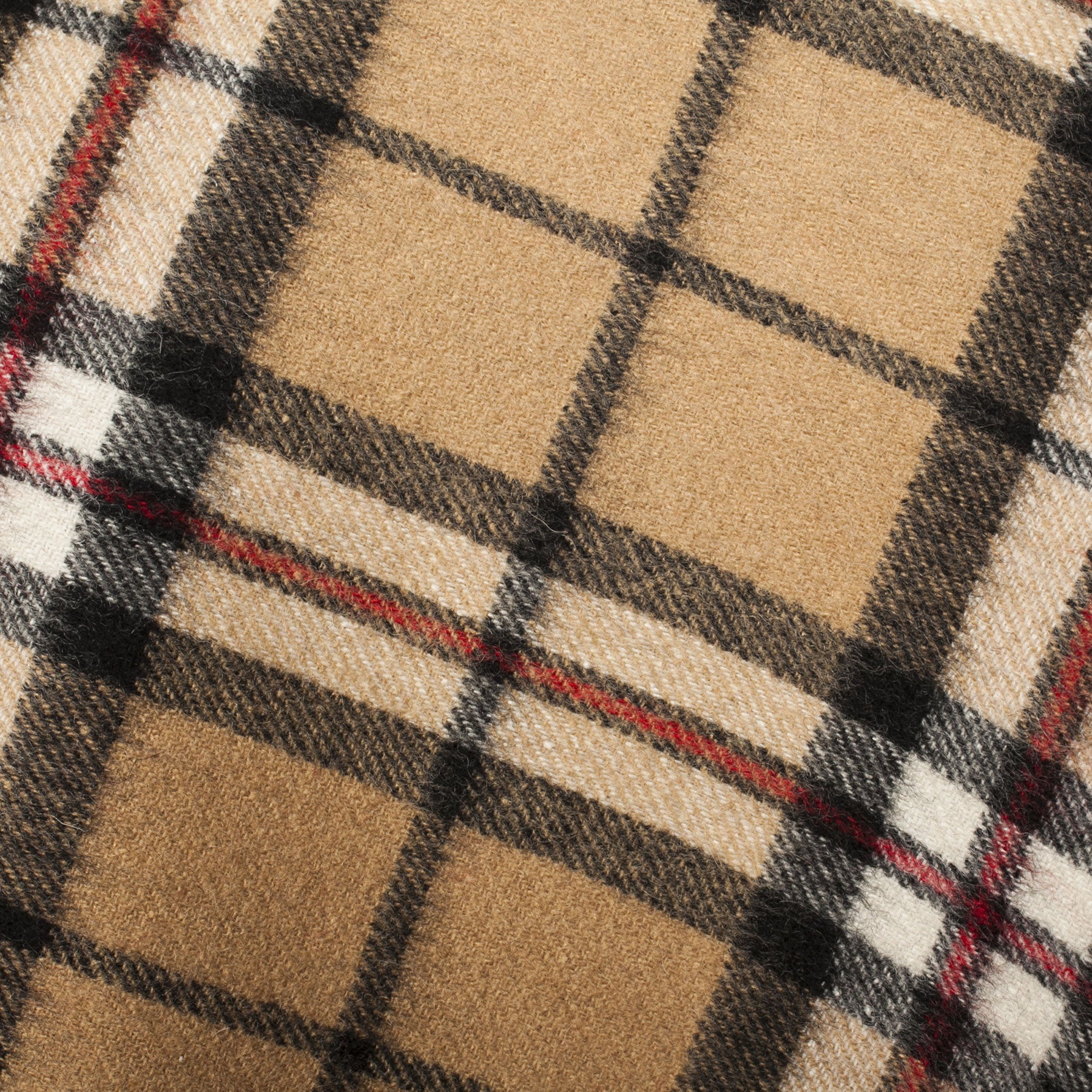 Edinburgh Lambswool Long Tartan Cape Thomson Camel