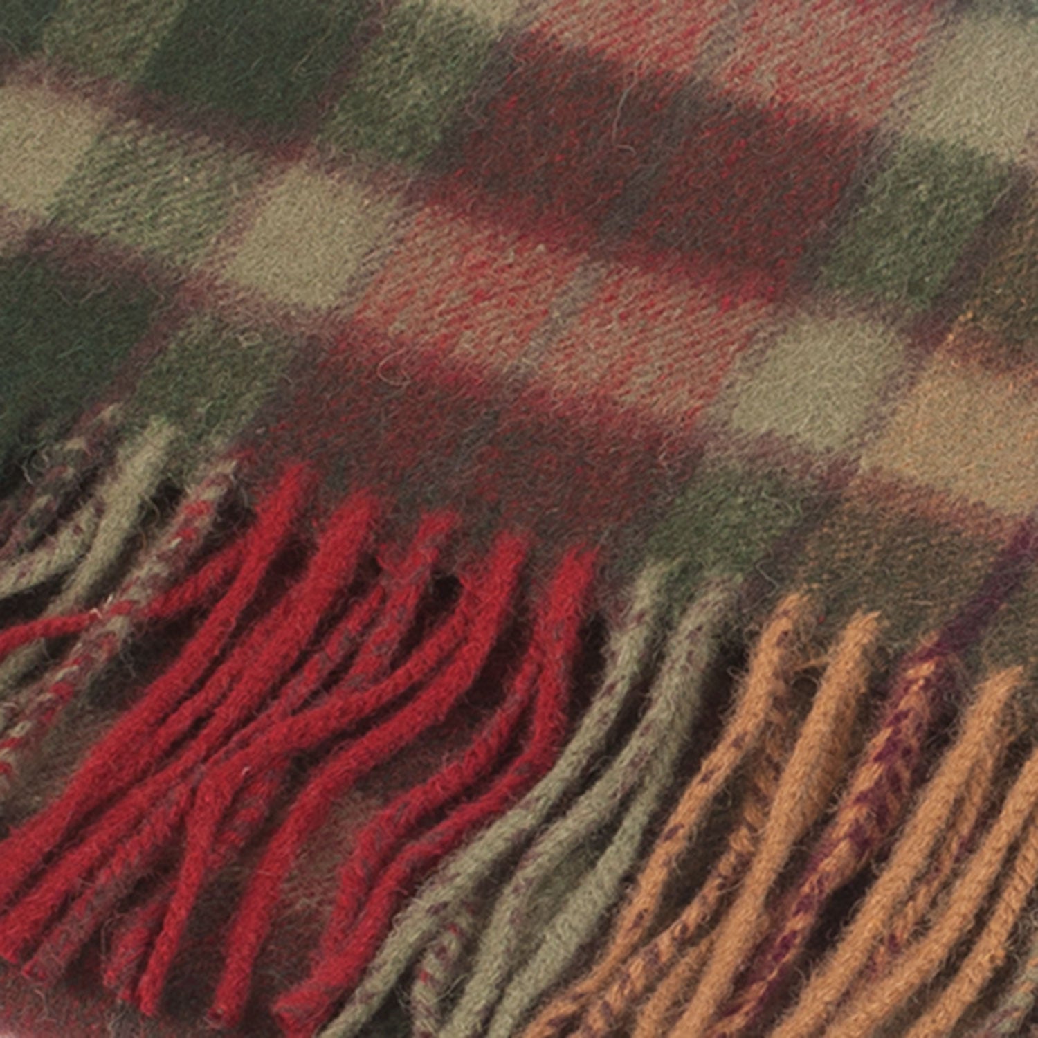 Lambswool Scottish Tartan Clan Scarf Buchanan Autumn
