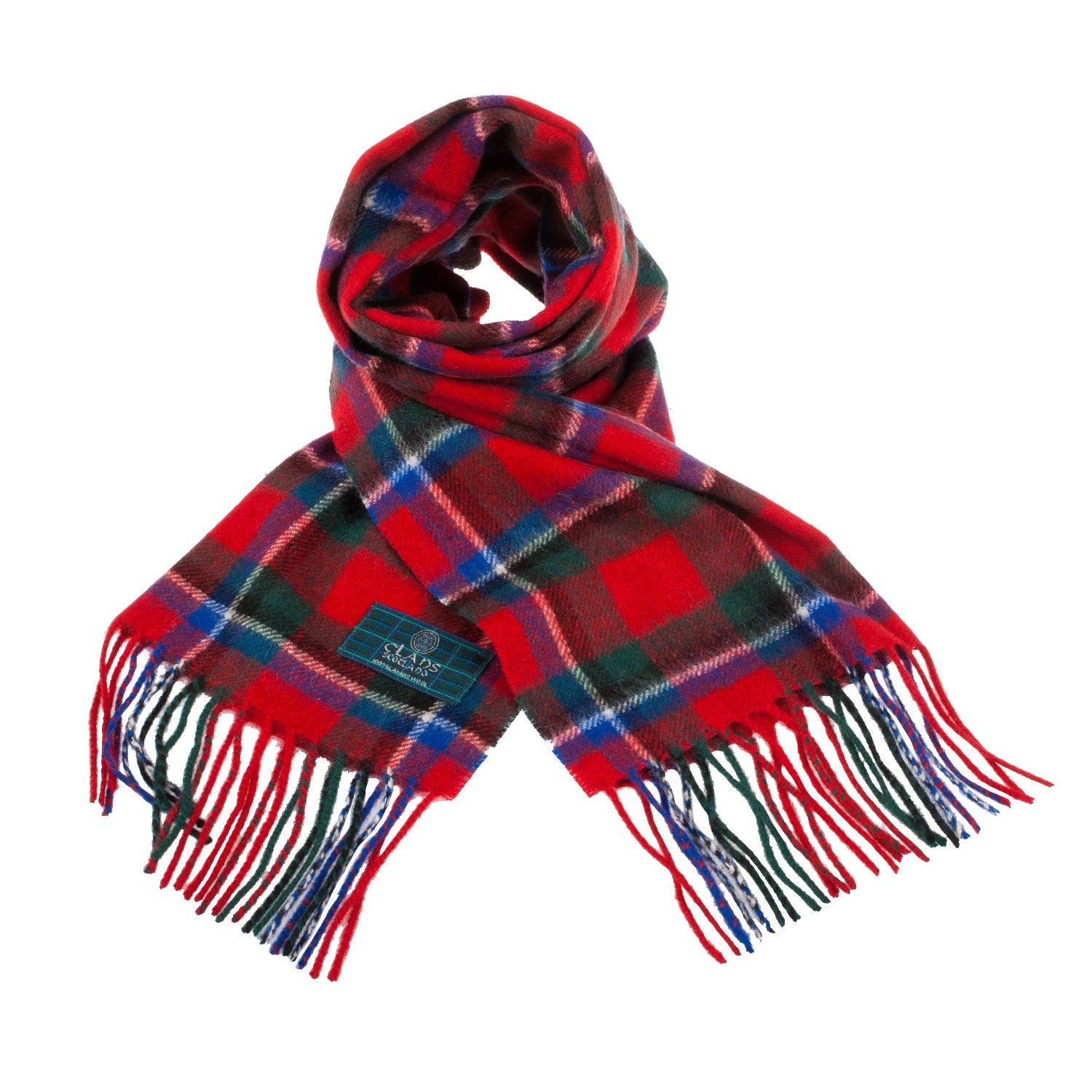 Lambswool Scottish Tartan Clan Scarf Sinclair Red
