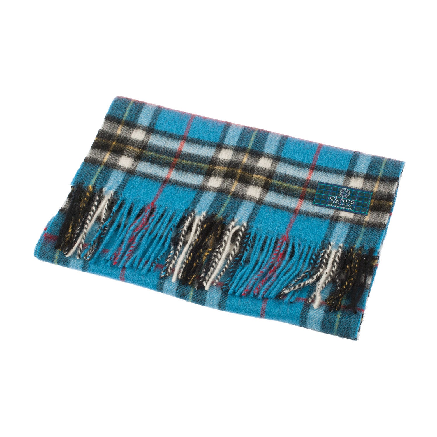 Lambswool Scottish Tartan Clan Scarf Thomson Blue