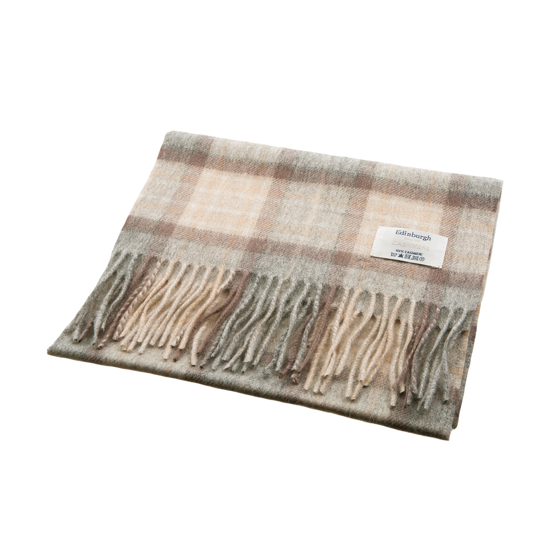 Edinburgh Cashmere Scarf Mackellar Natural