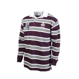 Gents L/S '62 Edinburgh High Rugby Shirt Purple/Grey