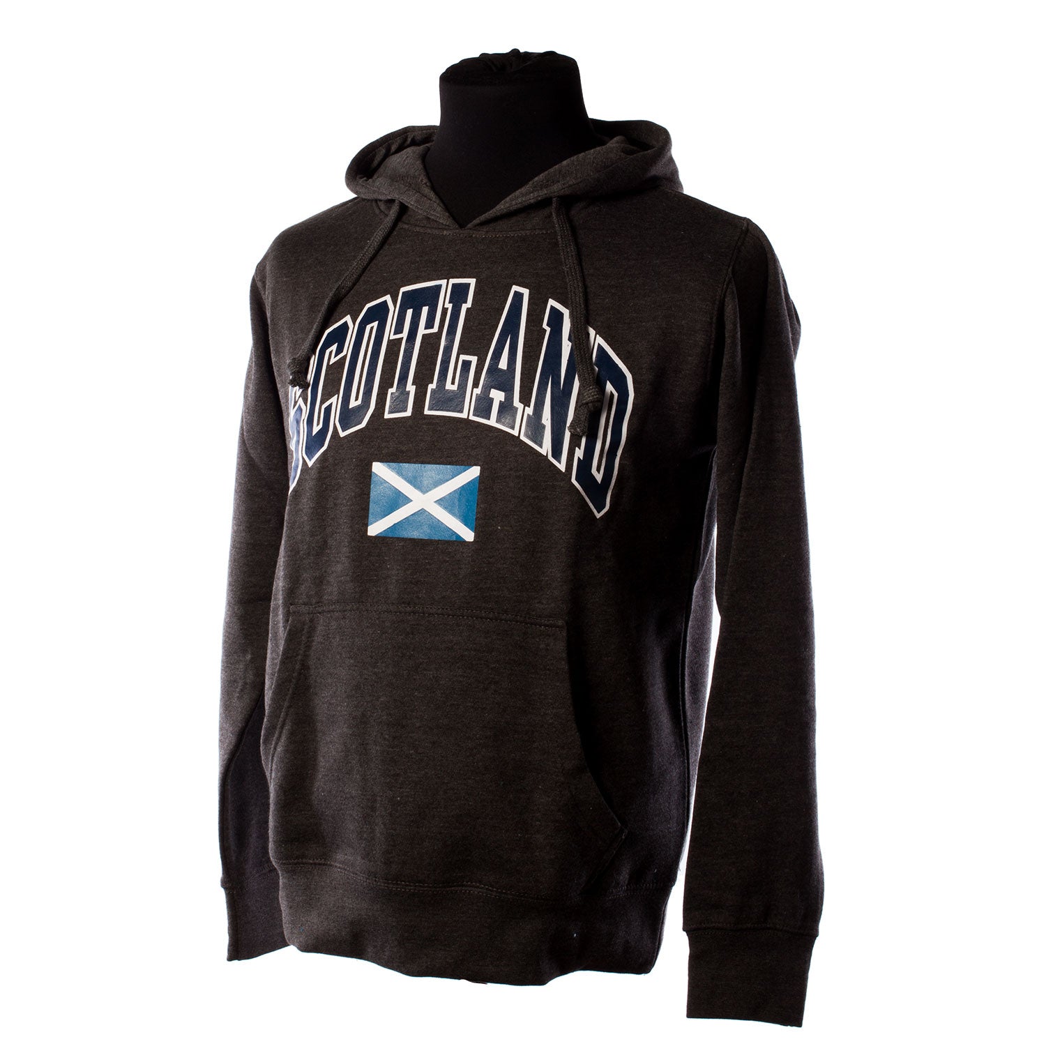 Scotland Harvard Print Hooded Top Charcoal