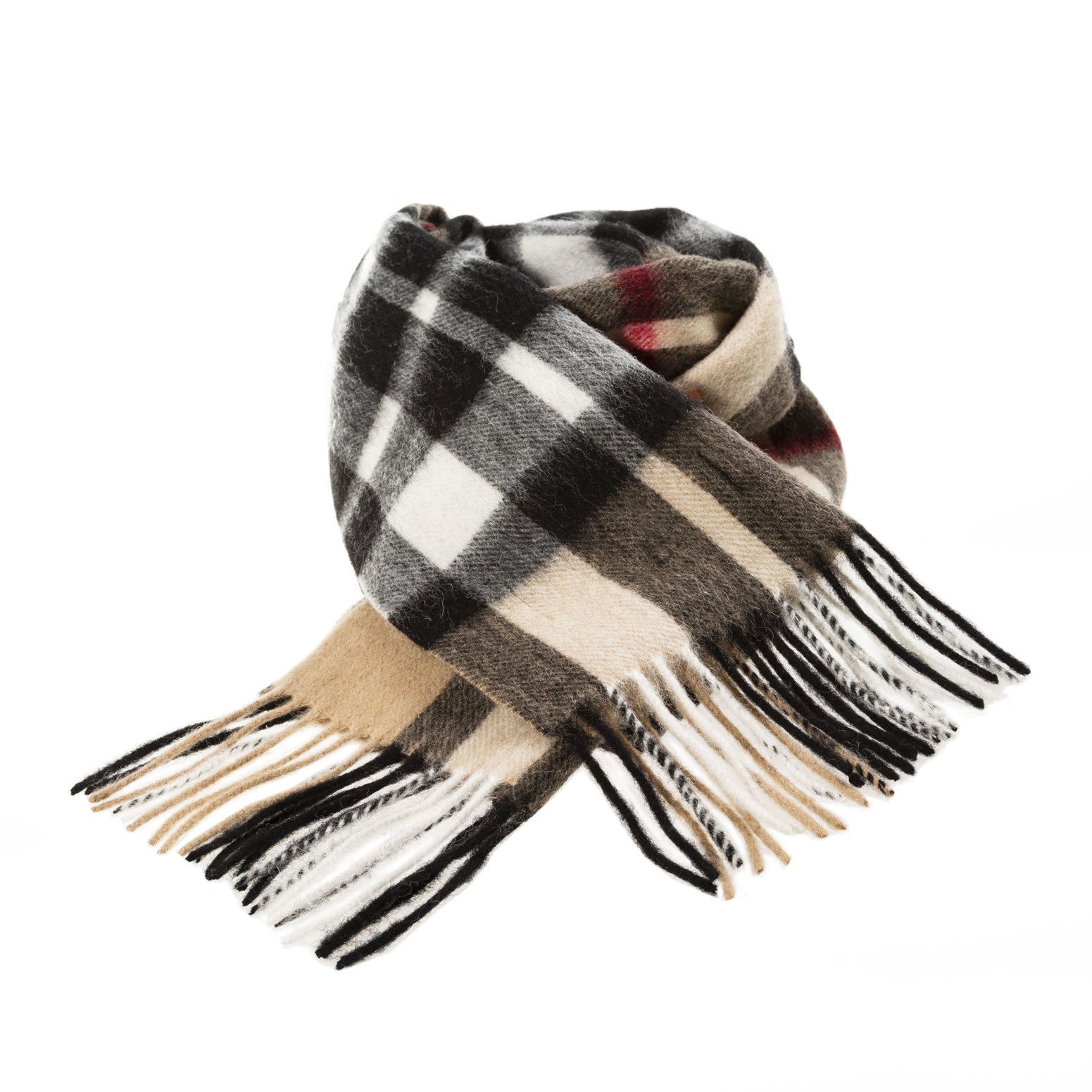 Edinburgh 100% Lambswool Tartan Scarf Exploded Scotty Thomson Camel