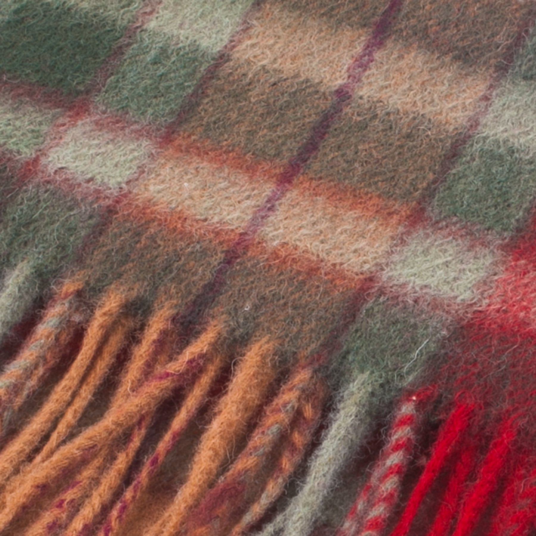 Edinburgh 100% Lambswool Tartan Scarf Buchanan Autumn