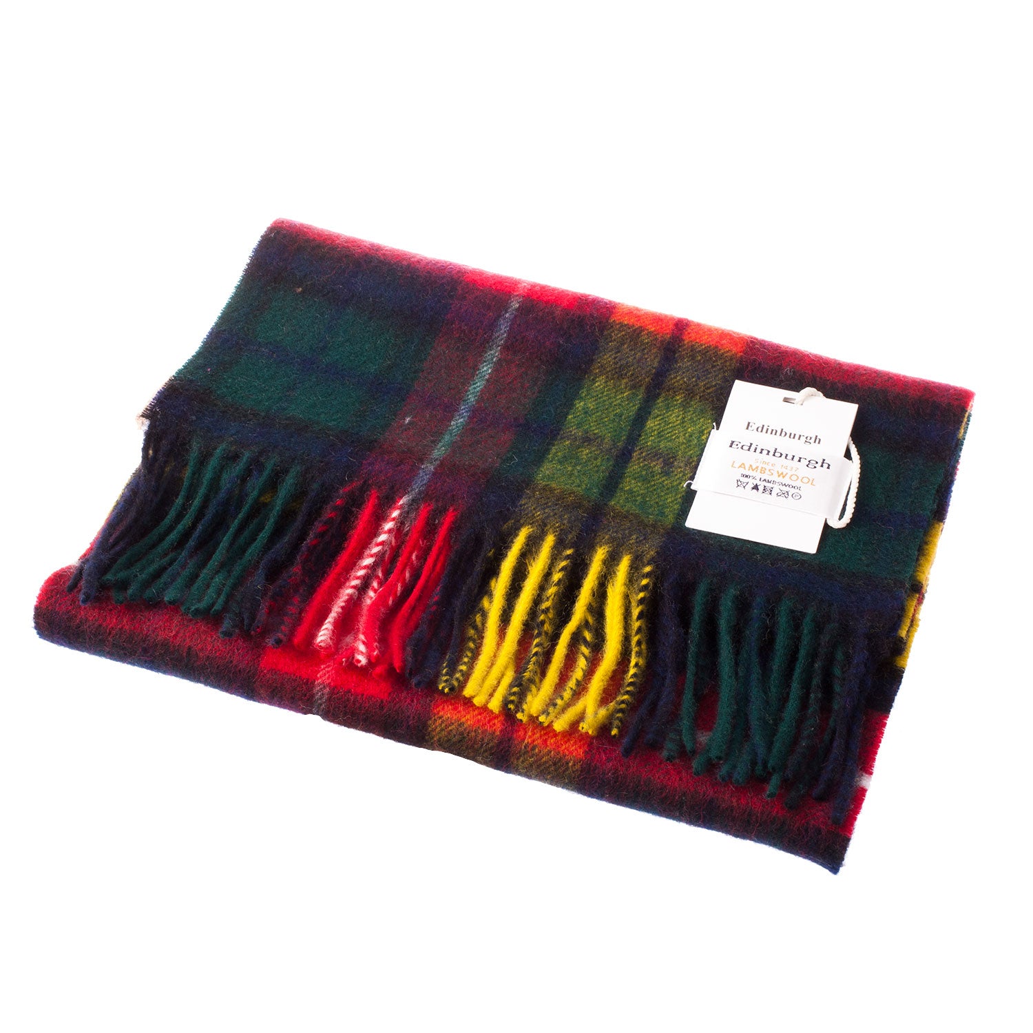 Edinburgh 100% Lambswool Tartan Scarf Buchanan Modern