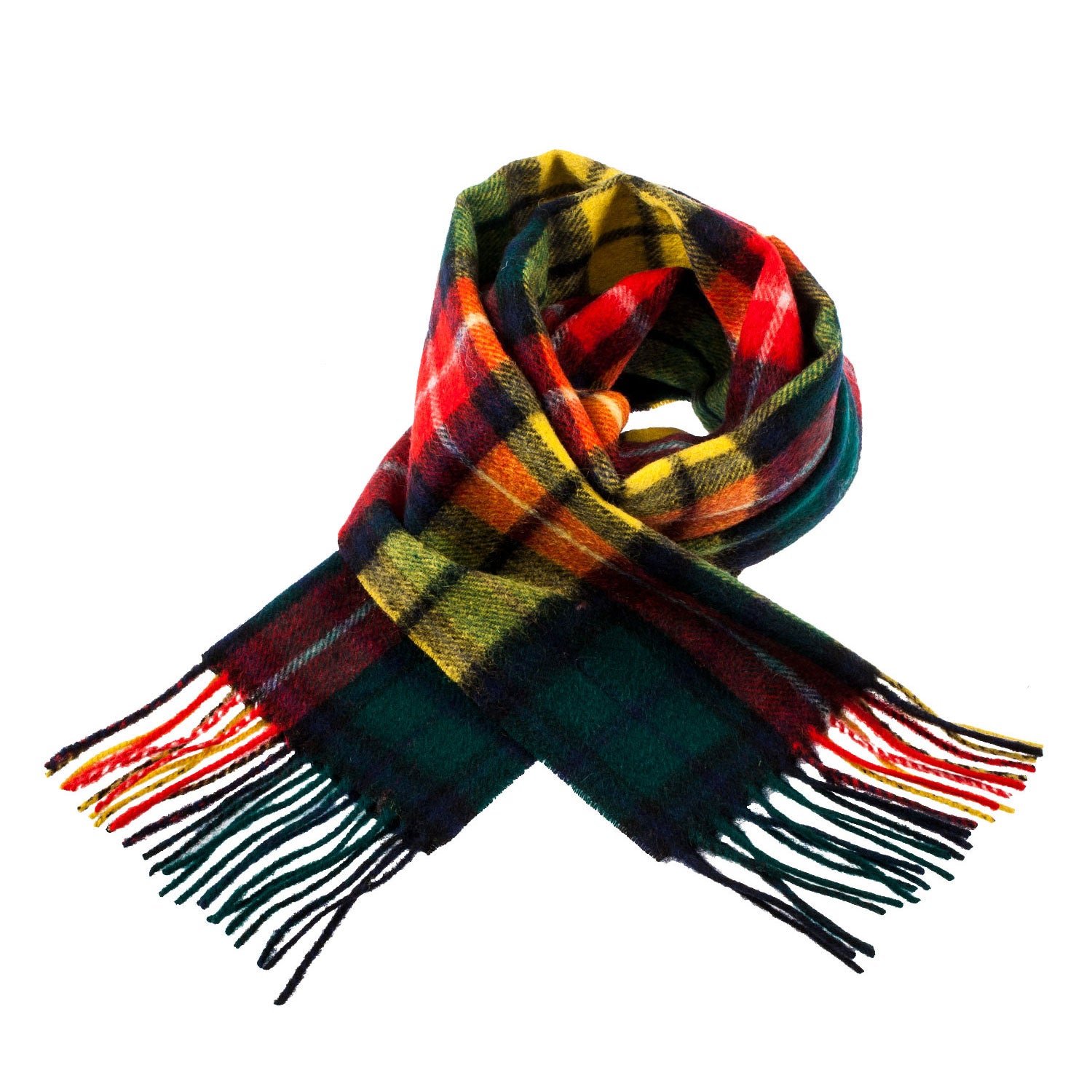 Edinburgh 100% Lambswool Tartan Scarf Buchanan Modern